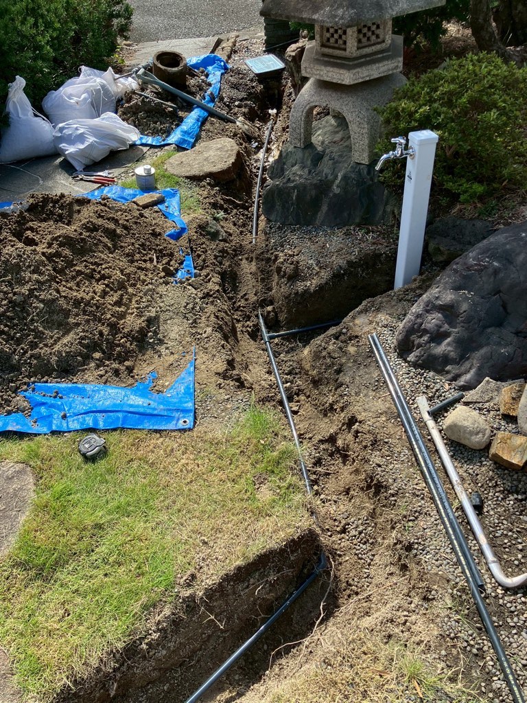 漏水調査及び給水管修理 画像