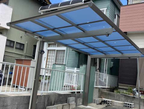 半田市　O様邸　サイクルポート取付工事 アイキャッチ画像