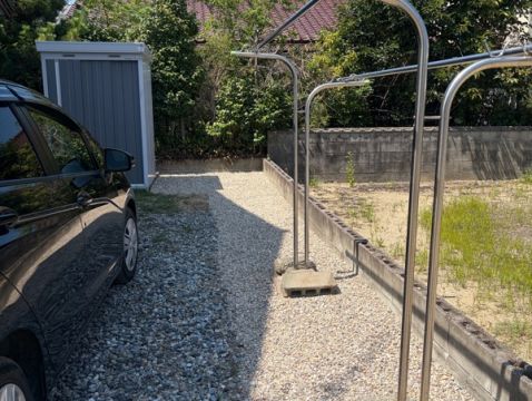 除草シート、砂利敷き アイキャッチ画像